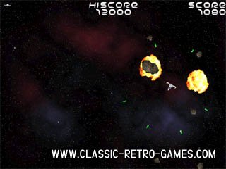Asteroids remake screenshot